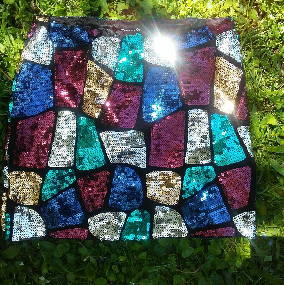 Sequin multi-colored skirt